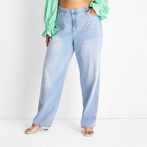 Future Collective Mid Rise Straight Leg Jeans